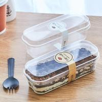Gambar mika box dessert persegi panjang 250ml / tray box mika dessert premium / cup mika puding tiramisu / kotak mika persegi panjang / tempat cheescake / cheesecuit / cup kue korean dessert box dari abcagyak undefined 5 Tokopedia