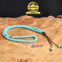 Gambar Kalung Tasbih 99 Butir Batu Pirus Natural Persia Mesir Urat Emas Asli 100% Original dari Gelang Tasbih Premium undefined 1 Tokopedia