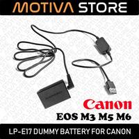 Gambar BEST SELLER- LPE-17 Dummy Battery DC Coupler For Canon EOS M3 M5 M6 DR-E17 - 100cm dari Gandaa Store undefined 2 Tokopedia