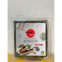 Gambar NORI 50 LEMBAR HALAL SUSHI NORI 50 SHEET AKIRA NORI 50 LEMBAR RUMPUT LAUT PANGGANG ROASTED SEAWEED 21X19 CM dari Fanaserbiserba undefined 2 Tokopedia