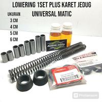 Gambar lowering shock depan bosing 1 paket plus kater jedug shock depan DOWNSIZE AEROX VARIO 125 150 160 BEAT MIO XEON 1 set - Vario 150/160, Turun 3 cm dari Sakti spare good undefined 1 Tokopedia