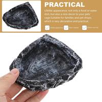 Gambar Reptile Water Basin Tortoise Habitat Accessories Snake Bowl Pet Stone Plate Feeding Container Resin dari Space General undefined 4 Tokopedia