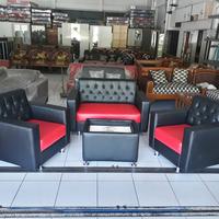 Gambar Sofa Alvin 211 Merah Hitam JP dari youngfurnitureelektronik undefined 1 Tokopedia