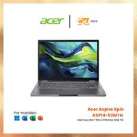 Gambar Acer Aspire Spin ASP14-52MTN [Intel Core Ultra 7 155U/14"WUXGA/16GB/1TB/W11H/OHS21] dari C2U STORE undefined 1 Tokopedia