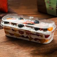 Gambar mika box dessert persegi panjang 250ml / tray box mika dessert premium / cup mika puding tiramisu / kotak mika persegi panjang / tempat cheescake / cheesecuit / cup kue korean dessert box dari abcagyak undefined 4 Tokopedia