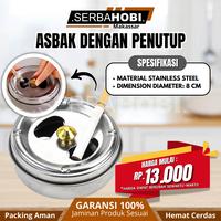 Gambar Asbak Rokok Dengan Tutup Putar Portable Rotation Enclosed Stainless Steel Anti Berantakan dari Serba Hobi Makassar undefined 1 Tokopedia