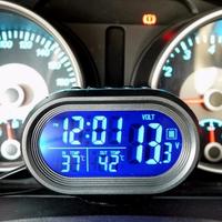 Gambar Voltmeter Digital Jam Suhu 2 backlight Volt meter aki accu mobil 4in1 dari wiradio undefined 3 Tokopedia