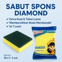 Gambar Kangsapu Sabut Spons Leony Diamond Extra Kuat Cuci Piring Anti Noda Peralatan Masak - 1 Pcs dari Kang Sapu undefined 2 Tokopedia