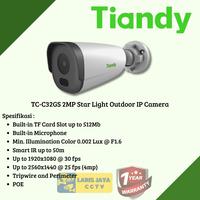 Gambar IP CAMERA CCTV TIANDY TC-C32GS 2MP AUDIO STARLIGHT POE ONVIF OUTDOOR - Lensa 2.8MM - Lensa 4MM dari Laris Jaya CCTV undefined 1 Tokopedia