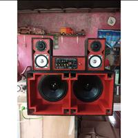 Gambar PAKET SOUNDSYSTEM 10 HITAM MERAH dari audiobaru undefined 1 Tokopedia