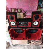 Gambar PAKET SOUNDSYSTEM 10 HITAM MERAH dari audiobaru undefined 3 Tokopedia