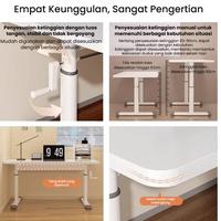 Gambar Meja Belajar Fleksibel / Meja Laptop Adjustable Height Standing Desk Portable / Meja Kantor Naik Turun / Meja Komputer - Adjst 120/Coklt dari grosir indo javanesia undefined 4 Tokopedia