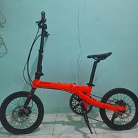 Gambar Sepeda Lipat Pacific Dart 3.0 16" folding bike 10 speed orange Second dari Seconddshop undefined 1 Tokopedia