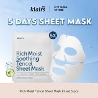 Gambar [Value Pack] Dear Klairs Rich Moist Soothing Tencel Sheet Mask 25 mL - 5 Pcs dari SNEIGHER undefined 1 Tokopedia