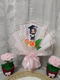 Gambar Bucket graduation bucket kelulusan topper graduation toper wisuda - pink, cowo dari AJD Florist undefined 2 Tokopedia
