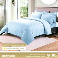 Gambar SEPREI SET | MICRO TENCEL GARIS |SPREI HOTEL, TEBAL DAN HALUS | BIRU M - 90x200, 20cm dari MateStore_ undefined 1 Tokopedia