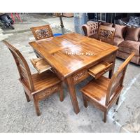 Gambar MEJA MAKAN KAYU MINIMALIS 4 KURSI / MEJA MAKAN KAYU JATI / MRJA MAKAN UKIR KAYU JATI dari FURNITURE MAX undefined 2 Tokopedia