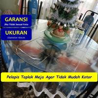 Gambar Taplak Alas Meja Makan Bulat Bundar Besar 6 Kursi Plastik Bening Tebal dari imam@store03 undefined 1 Tokopedia
