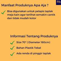 Gambar Taplak Alas Meja Makan Bulat Bundar Besar 6 Kursi Plastik Bening Tebal dari imam@store03 undefined 3 Tokopedia