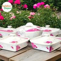 Gambar Prasmanan VICENZA, Set Wadah saji Prasmanan Porcelain, fungsi sebagai tempat nasi, tempat lauk, dan tempat makanan lainnya sekaligus menghemat ruang di meja makan, dilengkapi tutup dan handle membuat mangkok saji perangkat makan VICENZA ini makin higienis dari Koleksi Dapur Sea undefined 1 Tokopedia