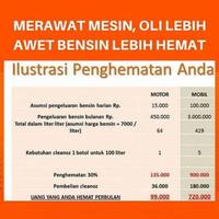 Gambar CLEANOZ Original isi 4 Botol - Penghemat BBM untuk Mesin Motor Mobil ARLI KURNIA Gratis Emas - 1 box dari Mekar Jaya6 undefined 5 Tokopedia