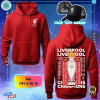 Gambar HOODIE JUMPER SUPPORTER CASUAL SUPPORTER LIVERPOOL L.F.C CHAMPION DESIGN SIMPLE KATUN FLEECE FREE TOPI - Hitam, S dari GYORI CLOTH undefined 1 Tokopedia