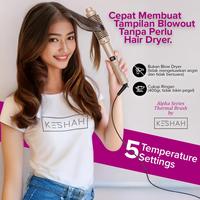 Gambar KESHAH Thermal Brush Alpha Series Curl Volumize Smooth Natural Blowout Catokan Sisir Panas Blow Rambut Elektrik Tourmaline Ceramic dari Official Fabric undefined 2 Tokopedia