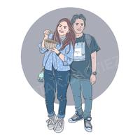 Gambar Jasa gambar ilustrasi lucu - sketch - sketsa wajah - gambar wajah - gambar full badan dari Kotak cactiez undefined 2 Tokopedia