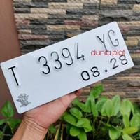 Gambar Plat nomer motor baut tanam custom timbul DP06 - Putih Baru, 1 plat dari DHASHU OFFICIAL STORE undefined 4 Tokopedia