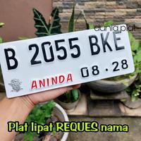 Gambar Plat nomer motor baut tanam custom timbul DP06 - Putih Baru, 1 plat dari DHASHU OFFICIAL STORE undefined 3 Tokopedia