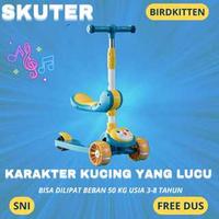 Gambar PASAR ASEMKA13  - Scooter Anak SNI Roda 3 in 1 Skuter Bird Kickboard Otoped Anak Dengan Lampu LED kursi dan Musik Outdoor Indoor Mainan Bisa Lipat Injak Pedal Roller Skateboard untuk 2-8 tahun Multifungsi Anak Laki-laki Perempua dari PASAR ASEMKA13 undefined 3 Tokopedia