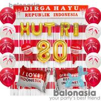 Gambar set balon dekorasi 17 agustus dirgahayu merah putih set rumbai dan 2 tirai dari pesta kreasi balon undefined 1 Tokopedia