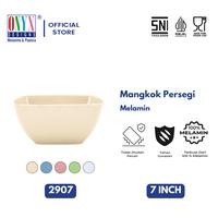 Gambar Onyx, Mangkok Makan Persegi 7 inch : Melamin, Aman untuk Makanan, Halal, 2907 Polos - Biru dari Onyx Melamin undefined 1 Tokopedia