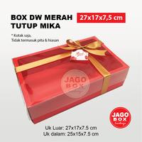 Gambar BOX DW KUE KERING SOUVENIR IVORY MERAH + TUTUP MIKA 27x17x7.5 cm - Polos dari Jago Box Surabaya undefined 1 Tokopedia
