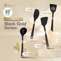 Gambar SENCLAIR SCUG4 BLACK GOLD SERIES SILICONE CAKE & DOUGH SCRAPPER 33 CM Spatula Kue Silikon Tahan Panas dari Xll Yoss undefined 5 Tokopedia