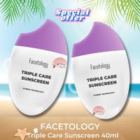 Gambar FACETOLOGY TripleCare Triple Care Sunscreen Facetologi Suncreen sunblock sun block wajah - Facetology 40ml dari toko zeland undefined 5 Tokopedia