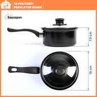 Gambar Cookware Panci Set Wajan Penggorengan Spatula Set Isi 13Pcs 1 Set Frypan Saucepan - BIRU 10pcs dari NOer Official856 undefined 3 Tokopedia
