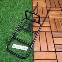 Gambar Mini Front Rack Hitam Rak Depan Sepeda Vintage MTB Commuter 26" 700C Hybrid Fixie Balap Roadbike Jadul - 01 dari Tustelo Bike & Camera undefined 3 Tokopedia