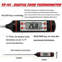 Gambar Digital Termometer Makanan Masak Suhu Air Masakan Thermometer TP101 dari Alat Ukur Dan Repeater undefined 3 Tokopedia
