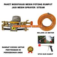 Gambar PAKET MODIFIKASI MESIN POTONG RUMPUT JADI MESIN SPRAYER / STEAM dari Sinar Bintang Bersama undefined 1 Tokopedia