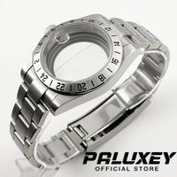 Gambar 39mm EXP 24 Hour GMT Steel Bezel Watch Case for NH34 NH35 NH36 NH38 ETA2824 Movement Sapphire Glass Explorer Watches Accessories dari Fusion id. undefined 5 Tokopedia