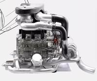Gambar DIY Porsche 911 Turbo engine Kit model movable mini engine car model assembly toy dari Part Of Life 1 undefined 3 Tokopedia