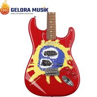 Gambar Asli Terbaik Ori Gitar Elektrik Fender 30th Anniversary Screamadelica Stratocaster, PF FB, Custom Graphic dari Angin Samudra undefined 3 Tokopedia