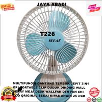 Gambar T226 COD ORIGINAL SEKAI KIPAS ANGIN 25 watt SEKAY MEJA DESK WALLFAN DFN FAN SNI ORI PORTABLE CLIP DUDUK DINDING WALL MULTIFUNGSI GANTUNG TEMBOK JEPIT 3IN1 SERBAGUNA DINDING TURBO PORTABLE SENYAP TURBIN KECEPATAN GEAR WIND SPEED KOMPRES STEPLESS PENDINGIN dari AGEN GROSIR SANJAYA undefined 1 Tokopedia