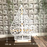 Gambar Gunungan Wayang 120 cm Set Ukiran Gunungan Jumbo 120x88 Dekorasi Kayon Gunungan Ukir Dekor Spon Karet Asli Ukiran Halus Premium Terbaik Ready - Satu Pcs, Gold dari Lintang-Ati undefined 2 Tokopedia