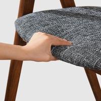 Gambar meja makan 4 kursi minimalis/kursi makan kayu jati/dining chair linen dari Teakur Home Furniture undefined 2 Tokopedia