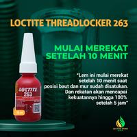 Gambar LOCTITE 263 LEM BAUT PERMANEN TAHAN OLI, GETARAN, DAN SUHU TINGGI 10ML dari Loctite Store Bogor undefined 4 Tokopedia