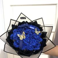Gambar Buket Bunga Pita Satin Kado Anniversary Brithday - Hitam, 50 batang dari NewsunFlorist9 undefined 4 Tokopedia
