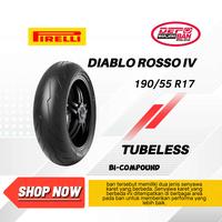 Gambar BAN TUBELESS TIPE DIABLO ROSSO IV UKURAN 190/55 R17 PIRELLI ORIGINAL!! NEW!! dari depowaroengban undefined 1 Tokopedia
