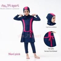 Gambar best sale Baju Renang Anak Muslim, Pakaian Renang Anak Perempuan 4/11 Tahun - PINK HITAM, S  (5-6 thn) dari Syakirr Shopp undefined 2 Tokopedia
